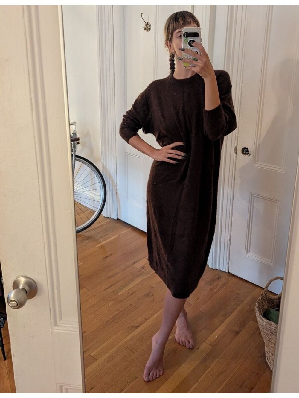 Apiece Apart Softest Tissue Weight Dress in Brown, Size S, New Without Tags